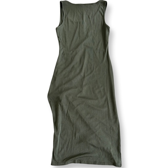 Olive Green Drawstring Dress - Picture 3 of 3